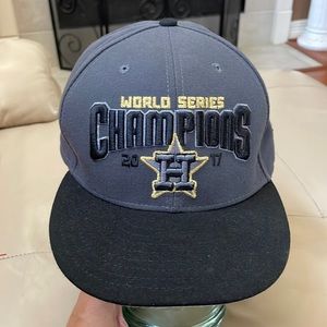 New Era Houston Astros 59 Fifty 2017 World Series Baseball Cap, Black Gray Gold